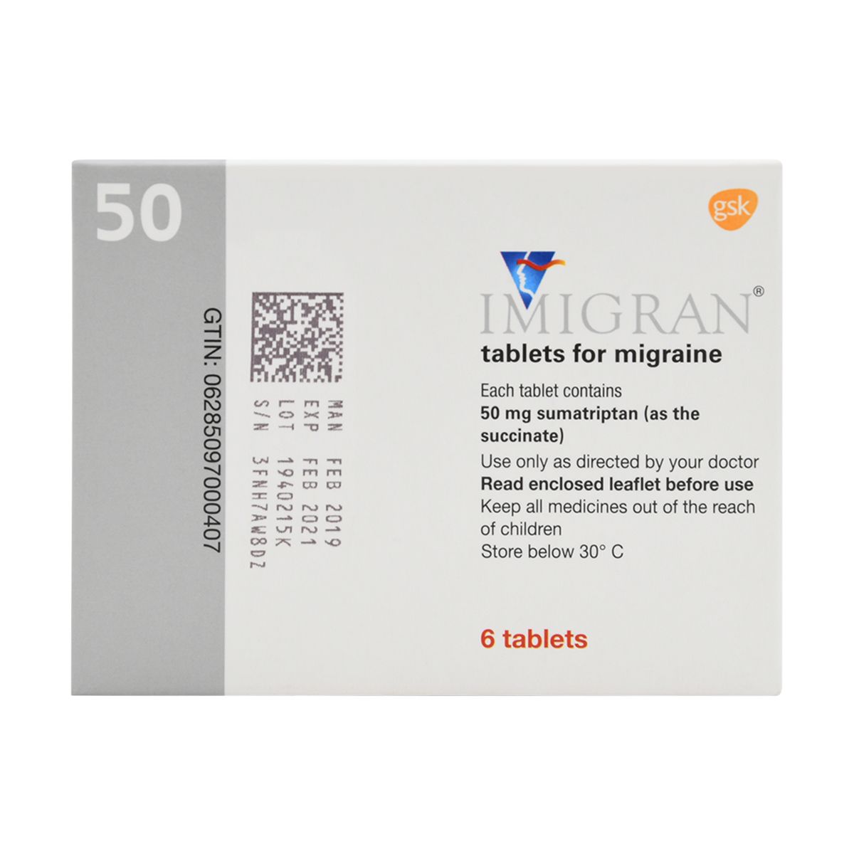 Imigran 50 mg 6 Tab