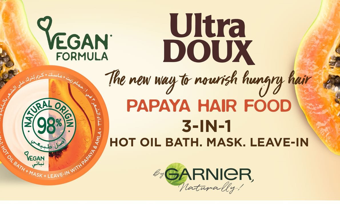 Ultra Doux Repairing Papaya 3-in-1 Hair food For Damaged Hair 390ml