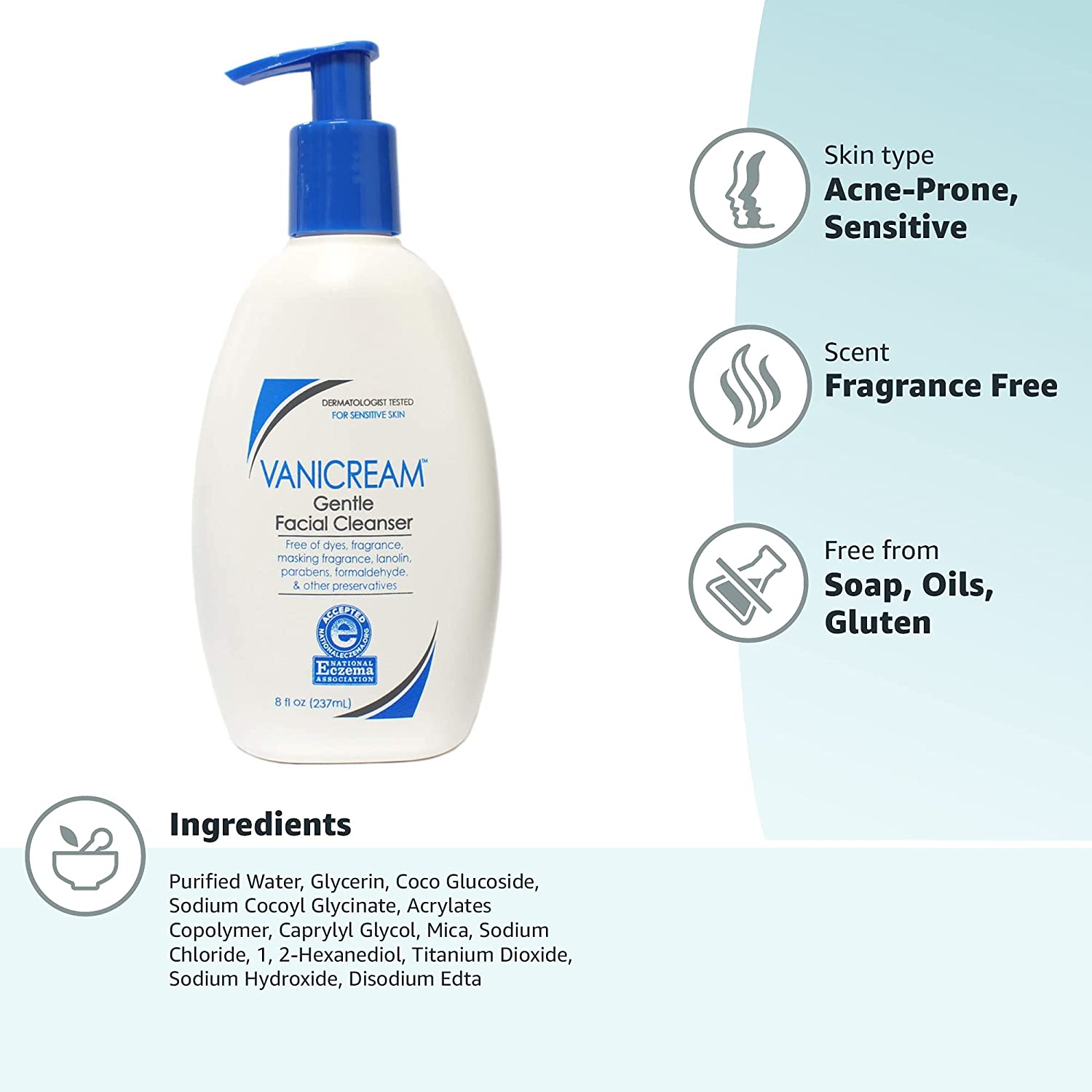 VANICREAM Gentle Facial Cleanser- 237ml