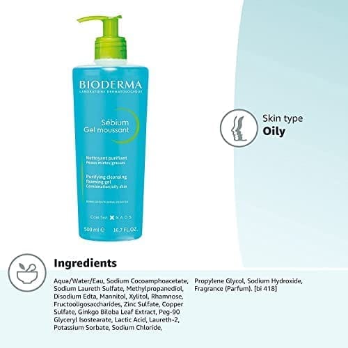 BIODERMA Facial Purifying cleansing Foaming Gel - 200 ml