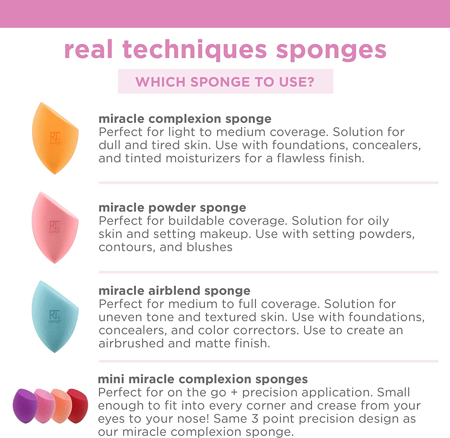 6Pc Miracle Complexion Sponges