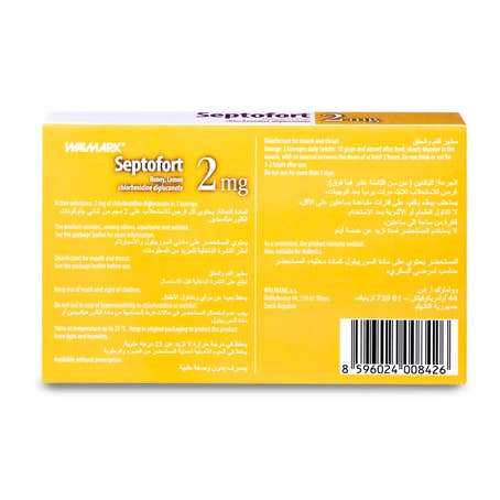 Septofort Lozenges Honey&Lemon 2 mg 24 Pcs