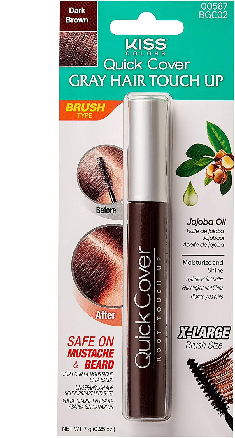 Kiss Quick Cover Gray Hair Touch Up Dark Brown X-Large 7g