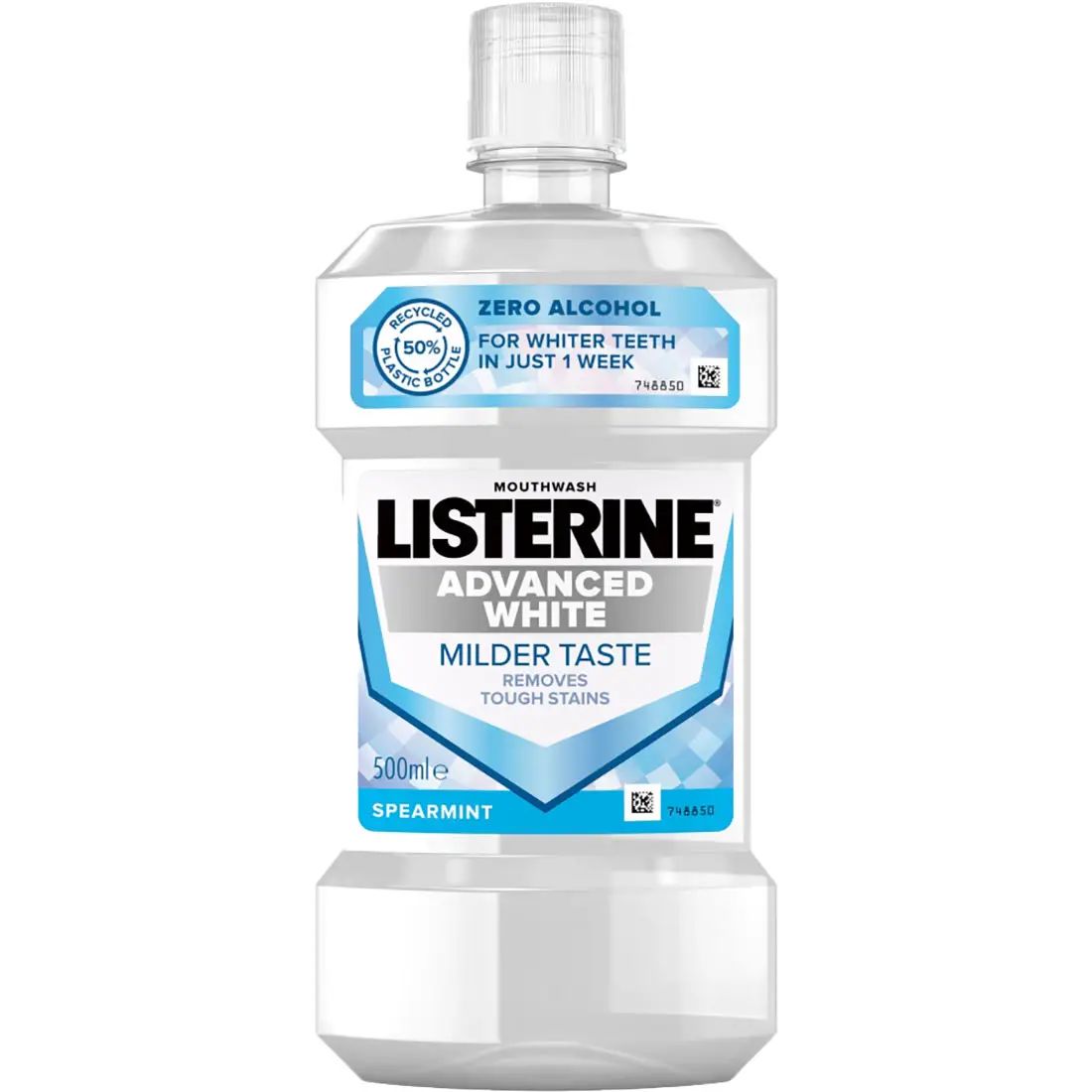 Listerine Mouthwash Advanced White Milder Taste 500ml