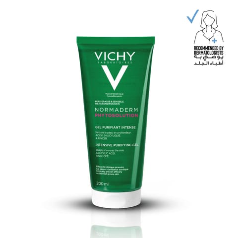 VICHY Normaderm Phytosolution Face Cleansing Gel for Oily/Acne-Prone Skin with Salicylic Acid 200ml