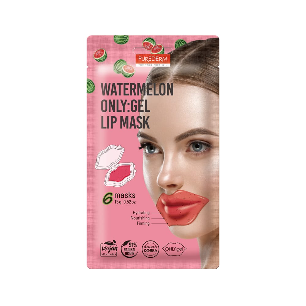 Purederm watermelon only:gel lip mask