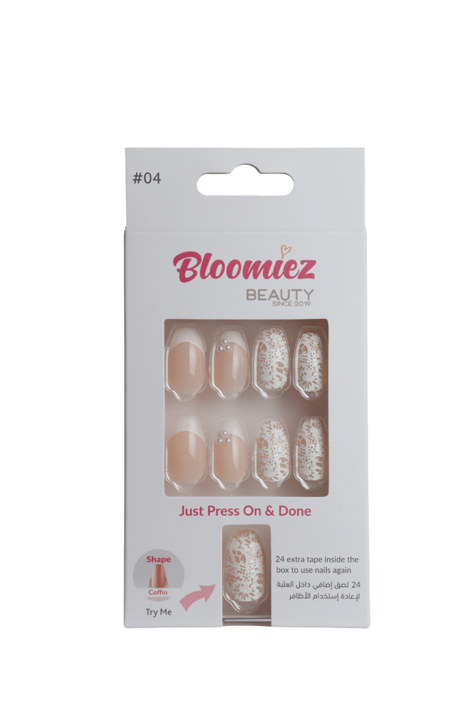 Bloomiez Nails# 04 Coffin French 3D