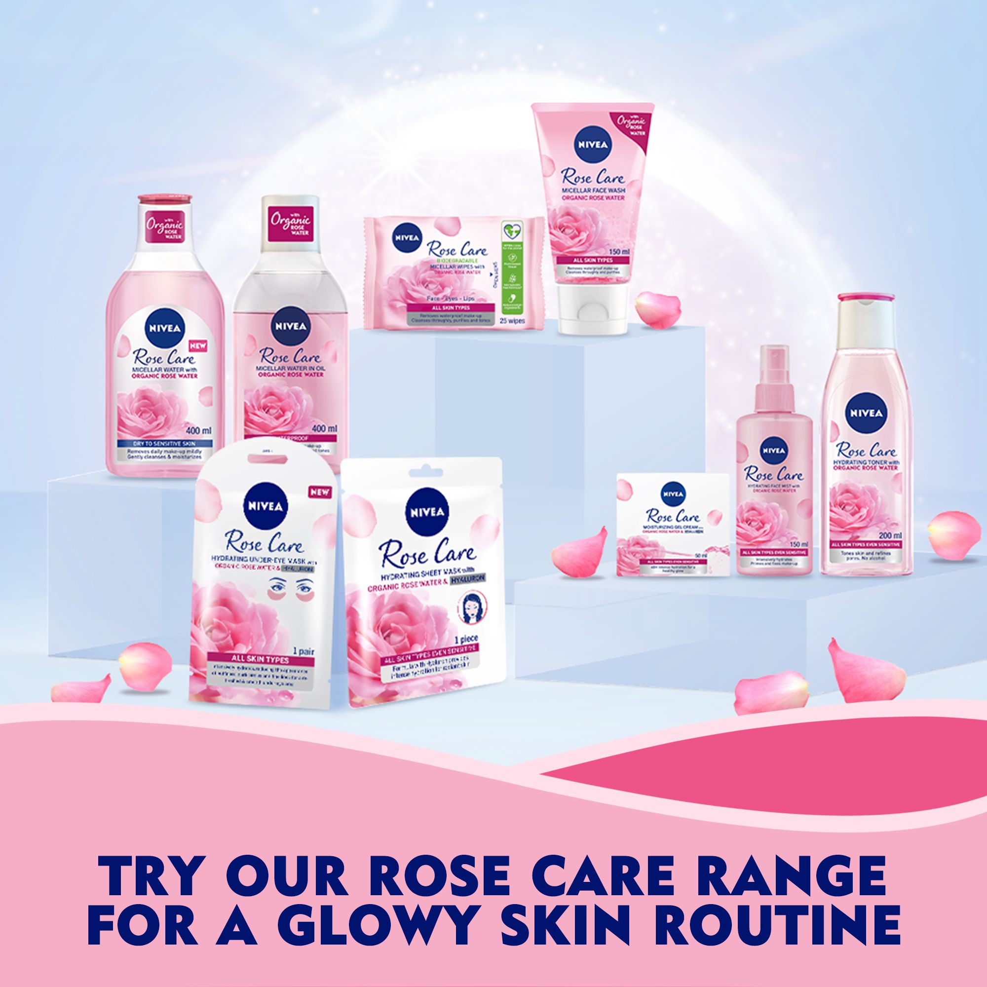 نيفيا رذاذ ترطيب الوجه روز كير بماء الورد  - 150 مل