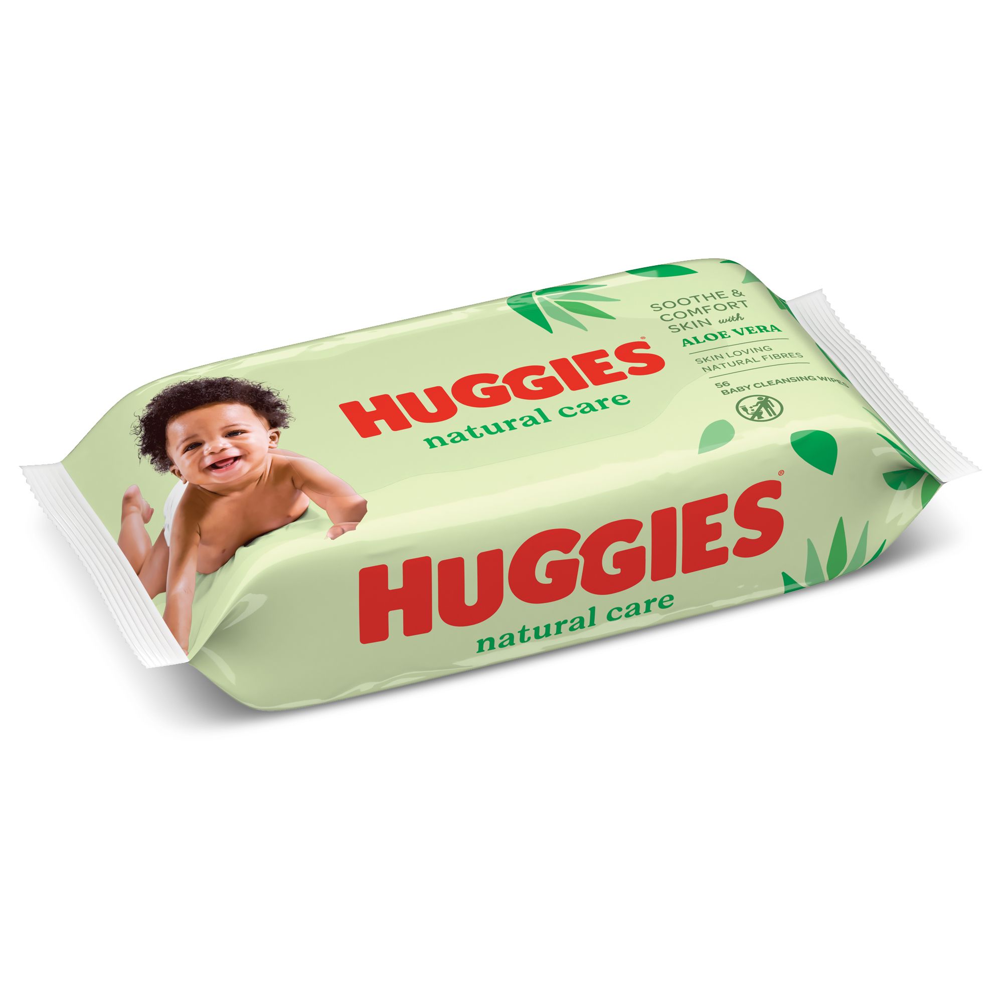 Huggies Natural Baby Wipes, Aloe Vera Wipes, 1 Pack x 56 Wipes