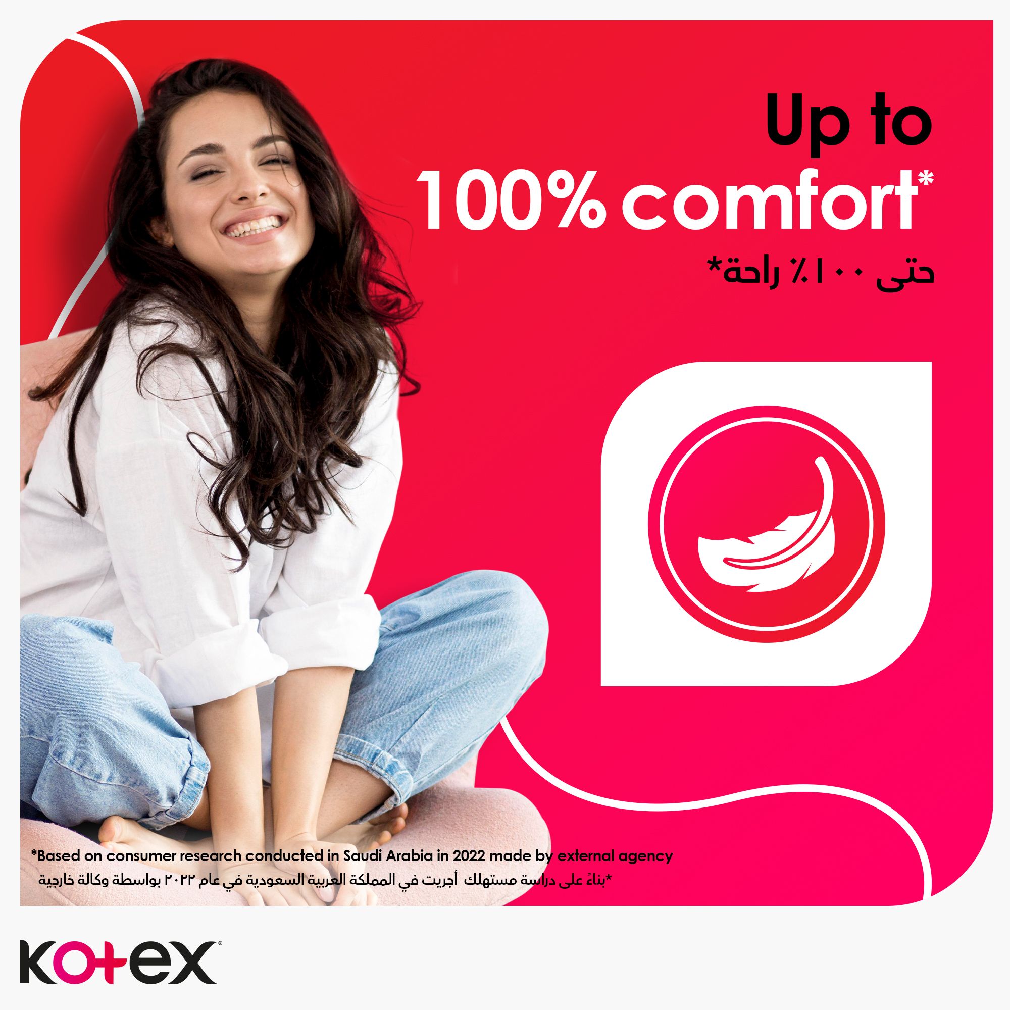 Kotex Maxi Protect Thick Pads, Normal Size Sanitary Pads with Wings, 50 Sanitary Pads