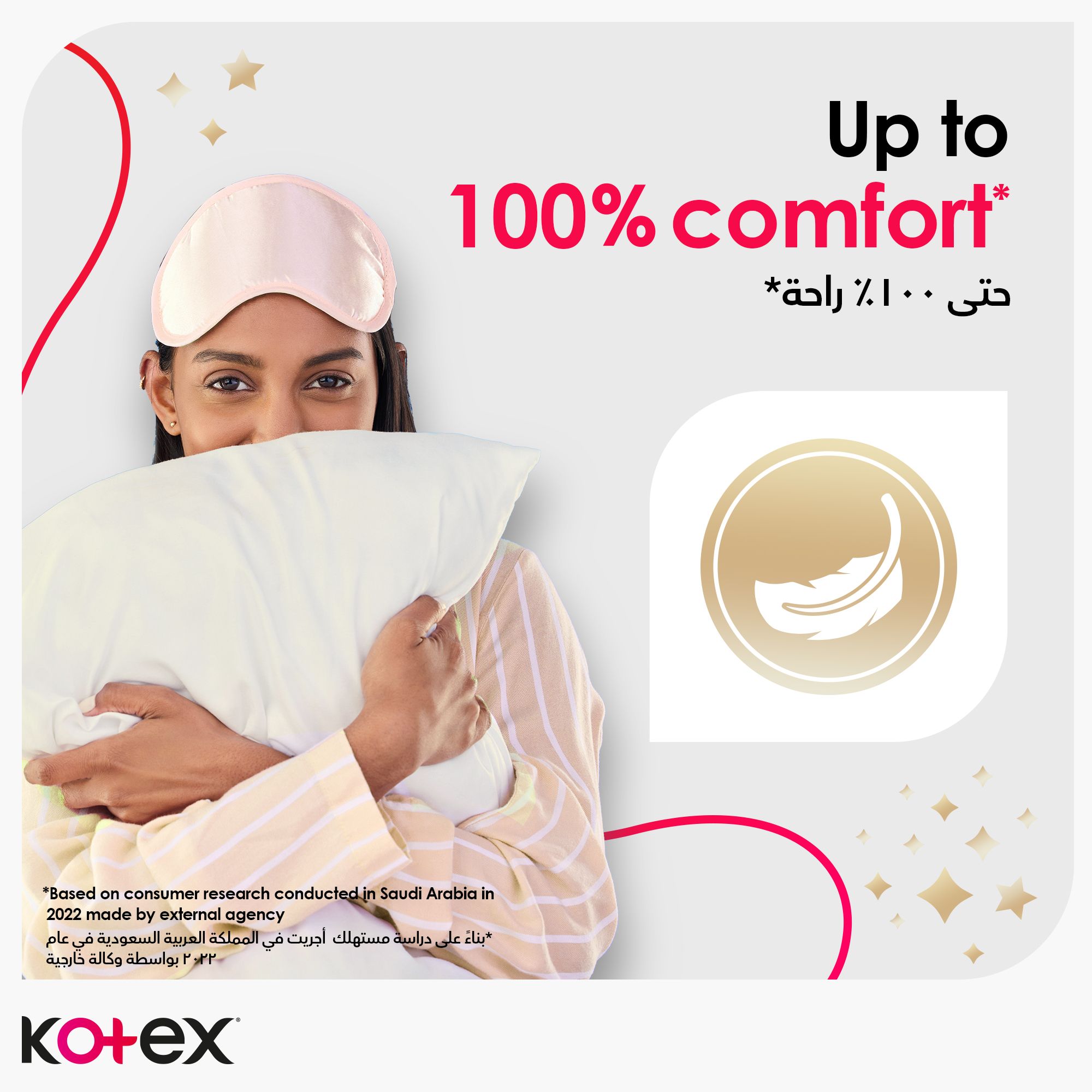 Kotex Maxi Protect Thick Pads, Overnight Protection Sanitary Pads with Wings, 24 Sanitary Pads