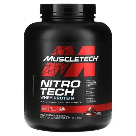 Muscletech Nitro Tech 40 Servings Milk Chocolate Powder 4 Lb