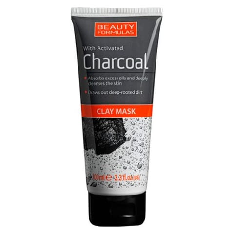 Beauty Formulas clay mask with activated charcoal 100 ml