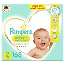 Pampers Premium Care Diapers, Size 2 (Mini, 3-8Kg) 168Pc