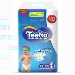 Teemo Baby Diapers, Size 4 54Pc