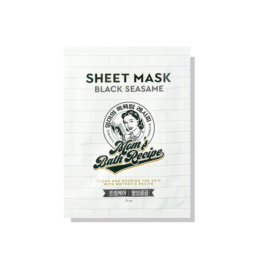 Mom'S Bath Black Sesame Sheet Mask Singl
