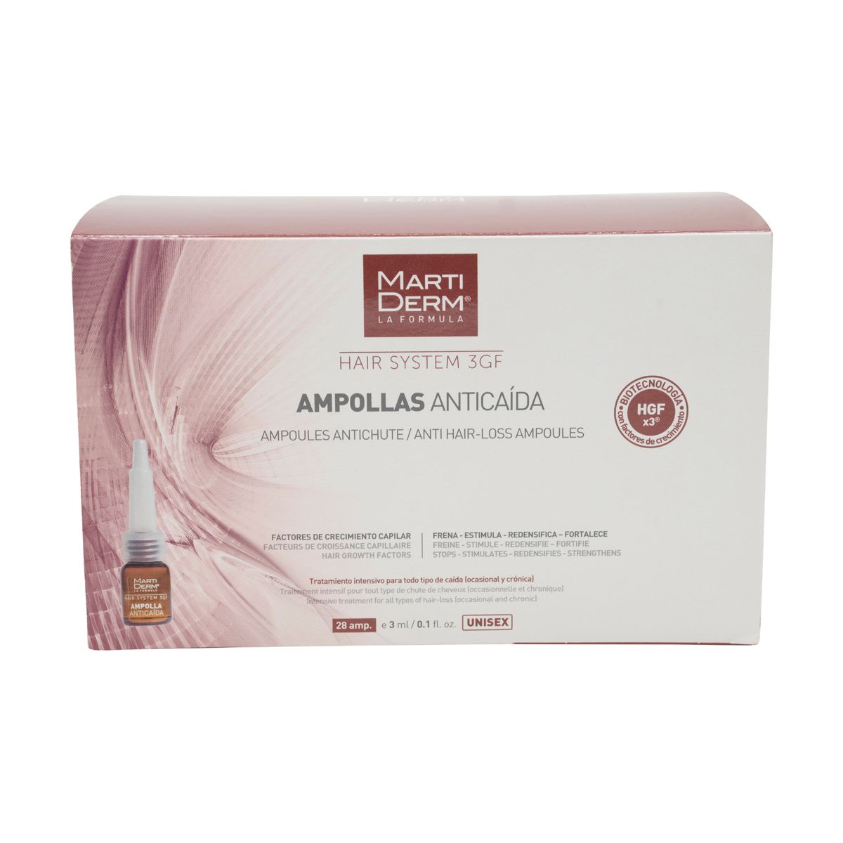 MD 3GF AMPOLLAS ANTICAIDA 28u.