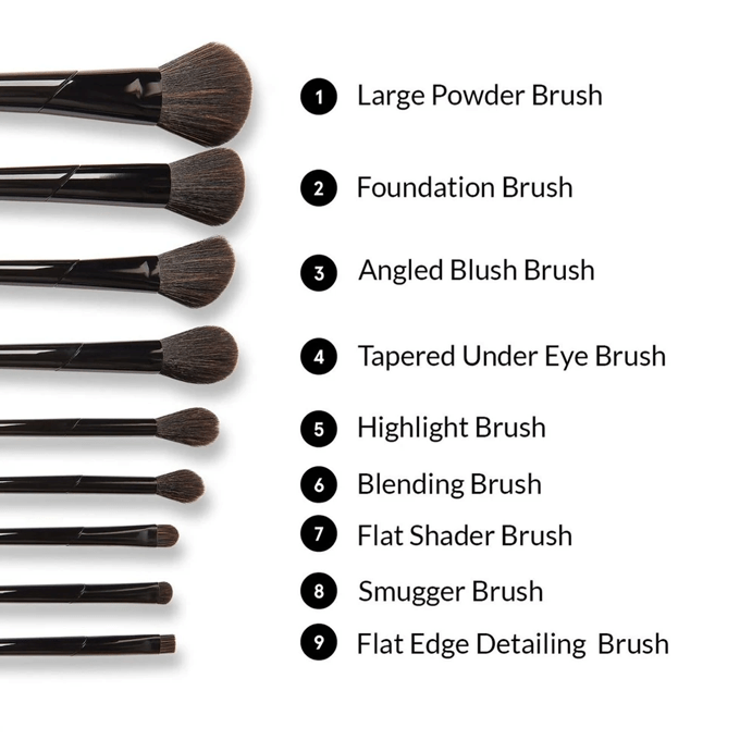 بي إتش كوزمتيكس مجموعة فرش نازانين كافاري - 10 قطع