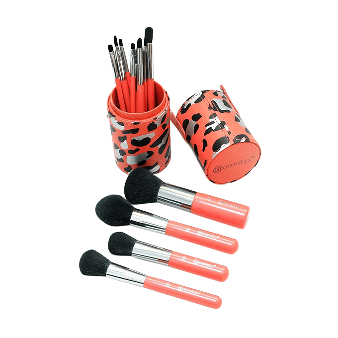 بي إتش كوزمتيكس مجموعة فرش برتقالي تايغر - 13 قطعة