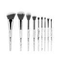 BH Cosmetics White Marble Brush Set With Angled Brush Holder - 9 Pieces