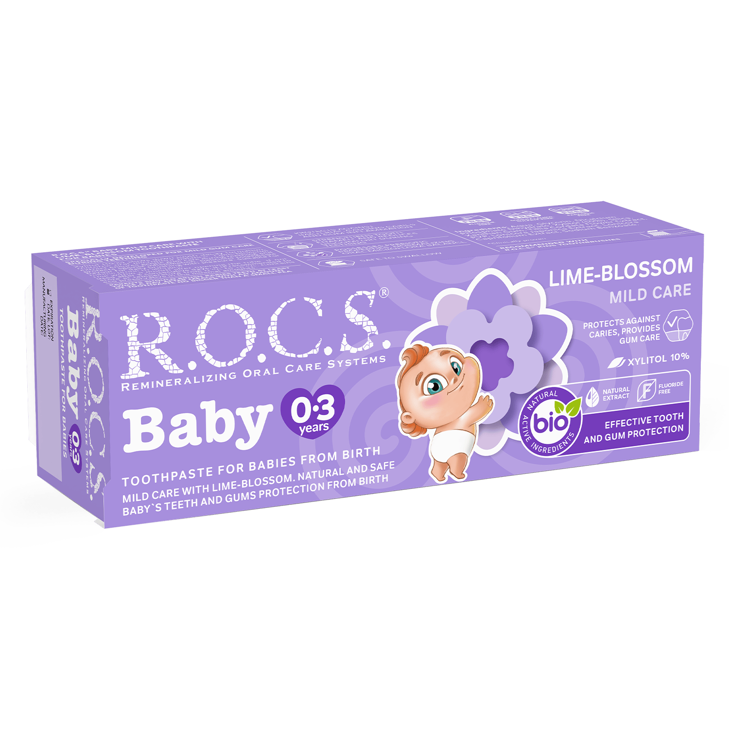 ‏R.O.C.S Toothpaste Baby Mild Care Lima Blossom 0-3 years