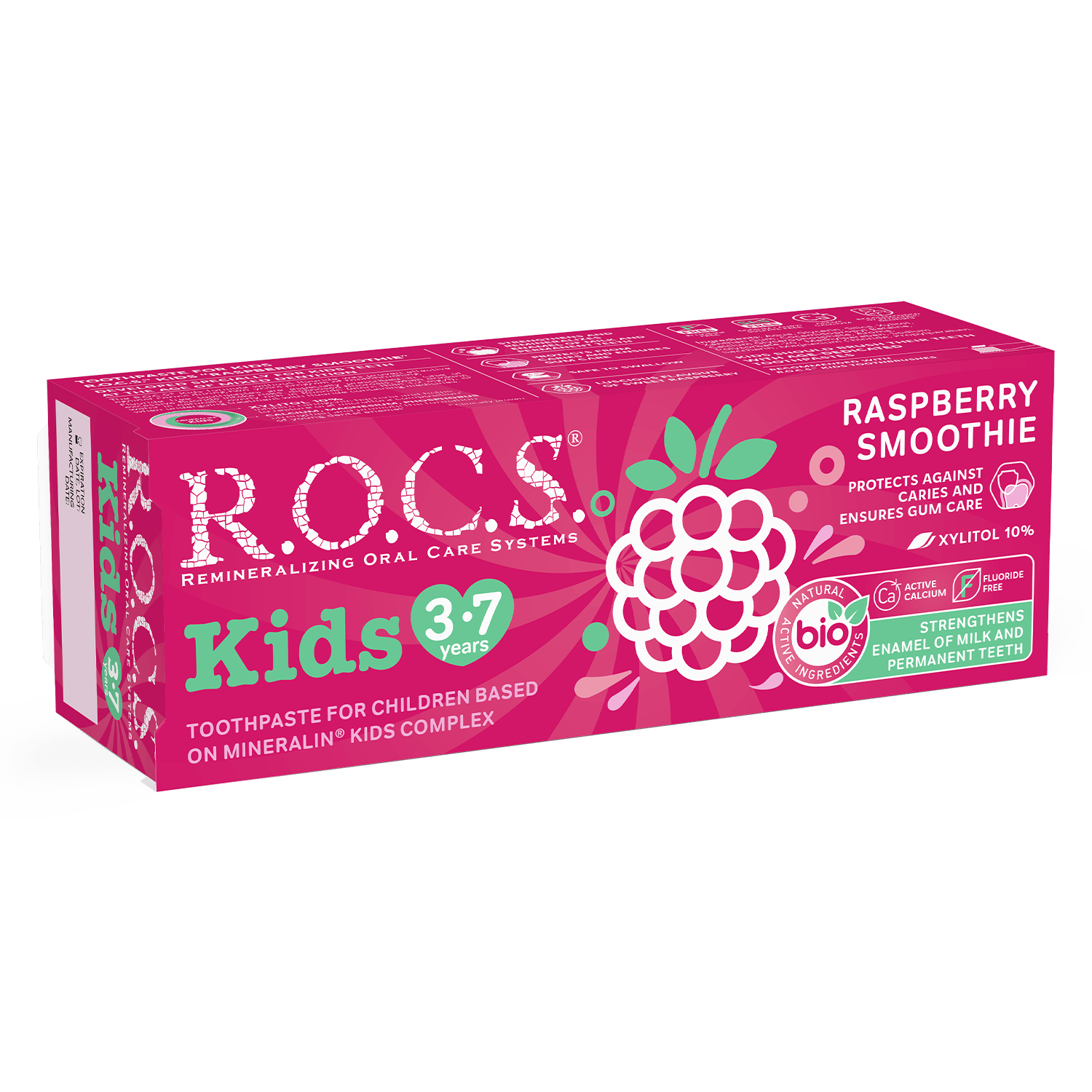 R.O.C.S Toothpaste Kids Raspberry Smoothie For Children 3-7 Years