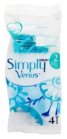 Gillette Simply Venus 2 Disposable Razor For Women 4 pcs