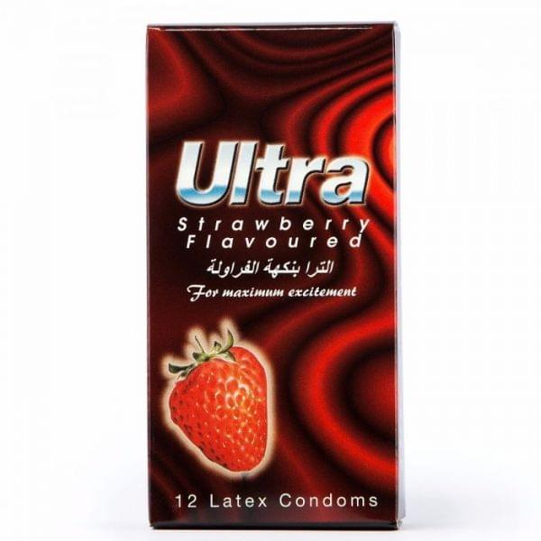 واقي ذكري نكهه الفراولة 12 قطعة